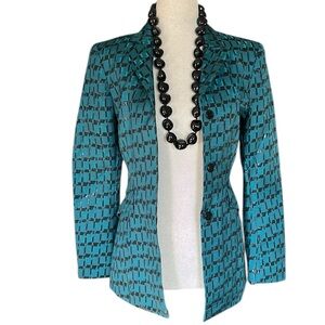 H&M Suit Jacket with Shoulder Pads and Pockets